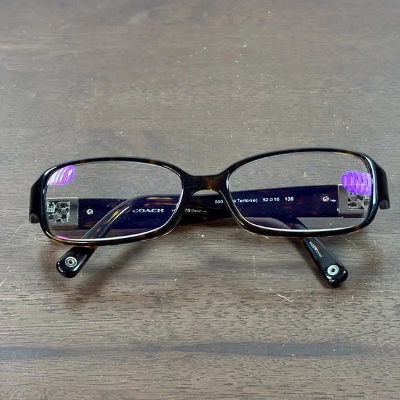 Coach Glasses in Tortoise With Signature Coach Logo display picture 1